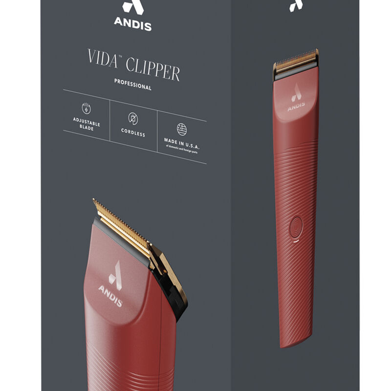 Andis, Vida Cordless Clipper - Raspberry - Grooming Clipper image number null