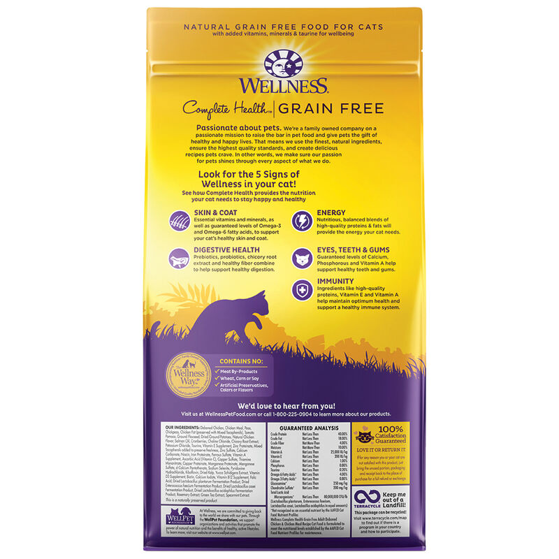 Wellness, Feline Adult - GF Complete Health - Chicken - Dry Cat Food image number null