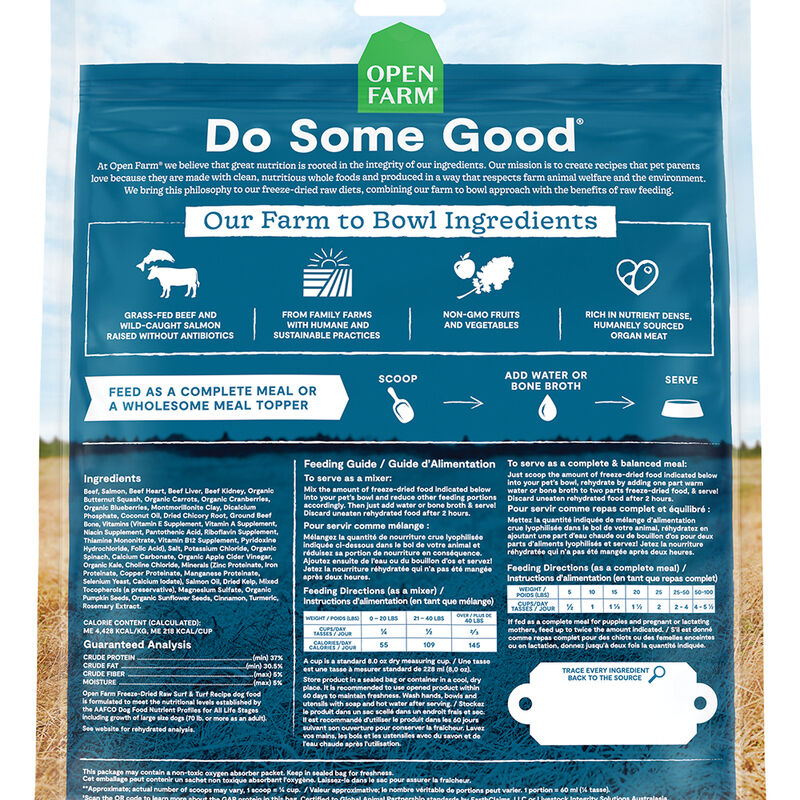 Open Farm, Surf & Turf Freeze Dried Raw Dog Food - Freeze Dried Dog Food image number null