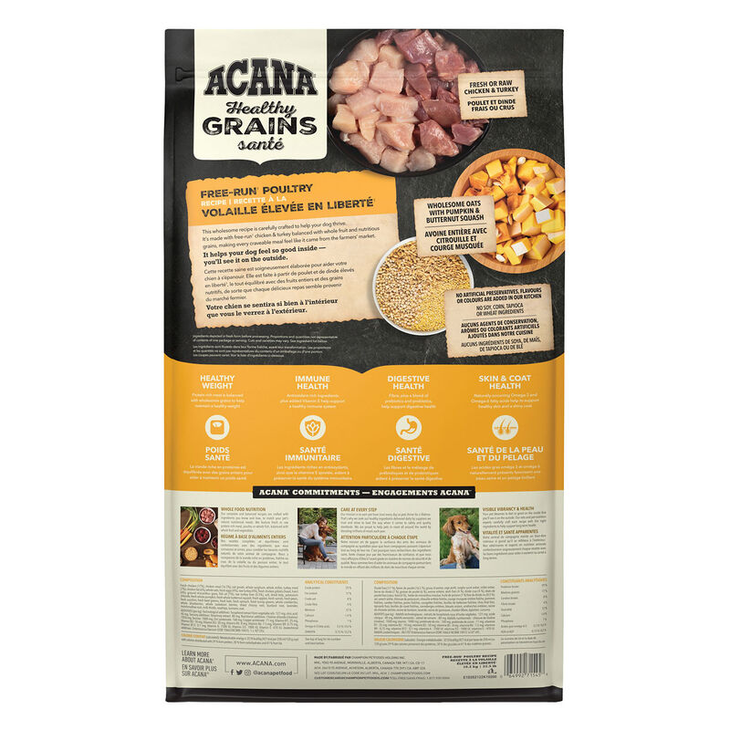 Acana, Adult - Healthy Grains - Free-Run Poultry - Dry Dog Food image number null