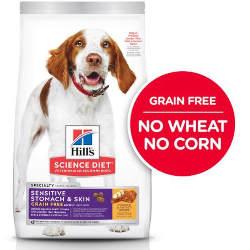 Science Diet, Adult Sensitive Stomach & Skin Grain Free Chicken & Potato Recipe Dry Dog Food, 24 lb  image number null