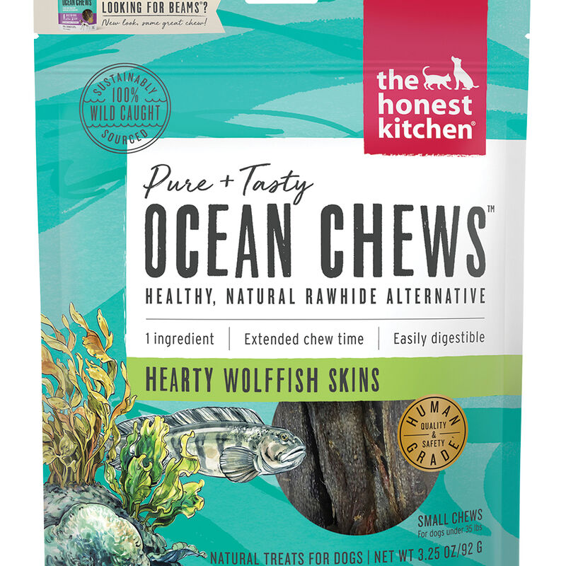 The Honest Kitchen, Ocean Chews -  Wolffish Skins - Dog Rawhide & Natural Chews image number null