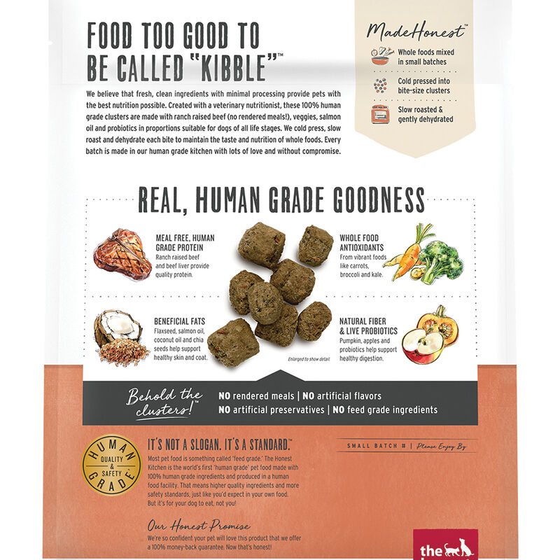 The Honest Kitchen, Grain Free Whole Food Clusters - Beef - Dry Dog Food image number null