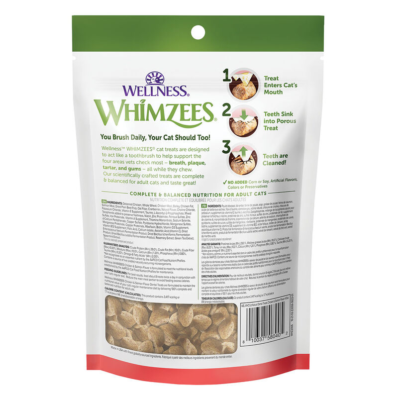Whimzees, Feline Dental Treats - Chicken & Salmon - 56.69 g image number null
