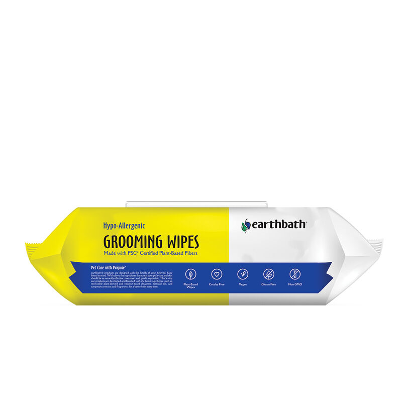 Earthbath, SoftPack Grooming Wipes - Hypo Allergenic, Fragrance Free - 100 ct image number null