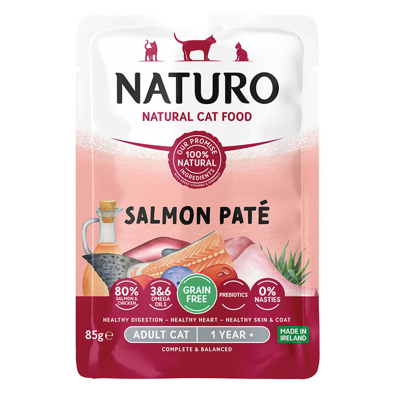 Feline Adult, Salmon Paté - 85 g Pouch - Wet Cat Food image number null