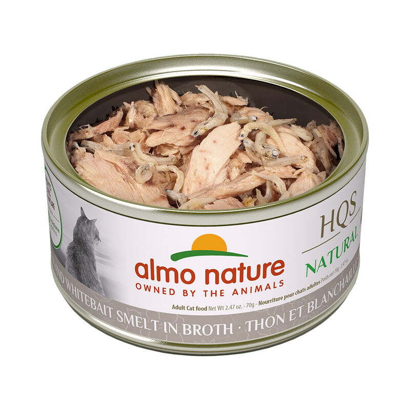 Almo Nature, Can Feline Adult - Tuna & Whitebait in Broth - 2.5 oz - Wet Cat Food image number null