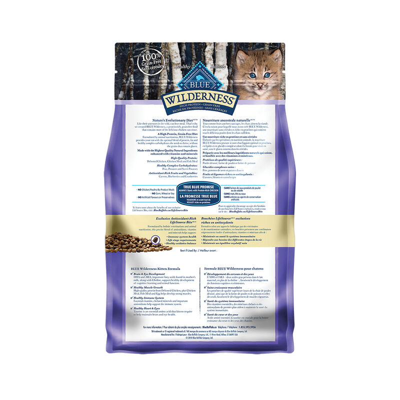 Blue Buffalo, Feline Kitten - Wilderness - Chicken - Dry Cat Food image number null
