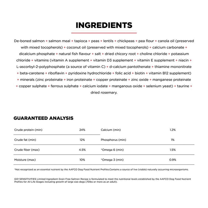 GO! SOLUTIONS, SENSITIVITIES Limited Ingredient Grain Free Salmon Recipe for dogs - Dry Dog Food image number null