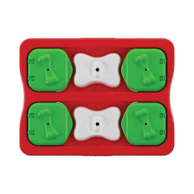 Dog Brick Interactive Treat Puzzle - Red - Small