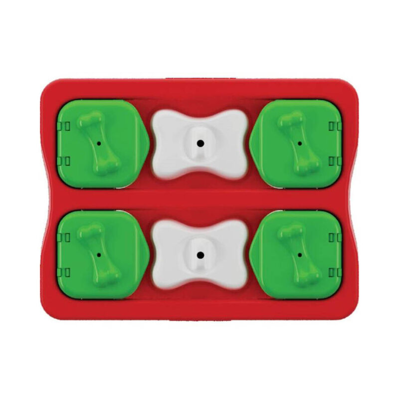 Dog Brick Interactive Treat Puzzle - Red - Small image number null
