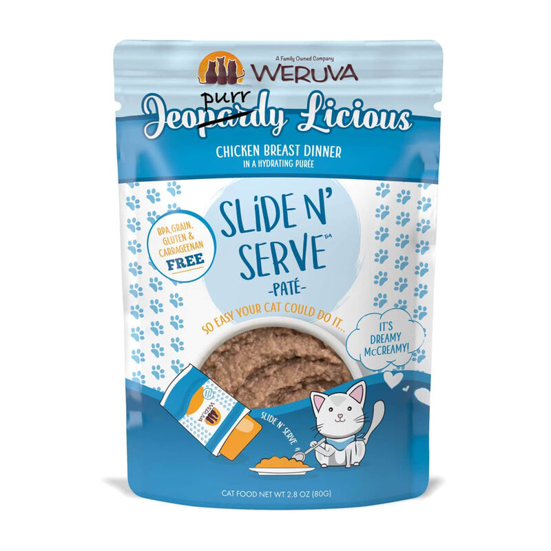 Weruva, Pouch Feline - Jeopurrdy Licious - Chicken Breast - 80 g - Pate - Wet Cat Food image number null