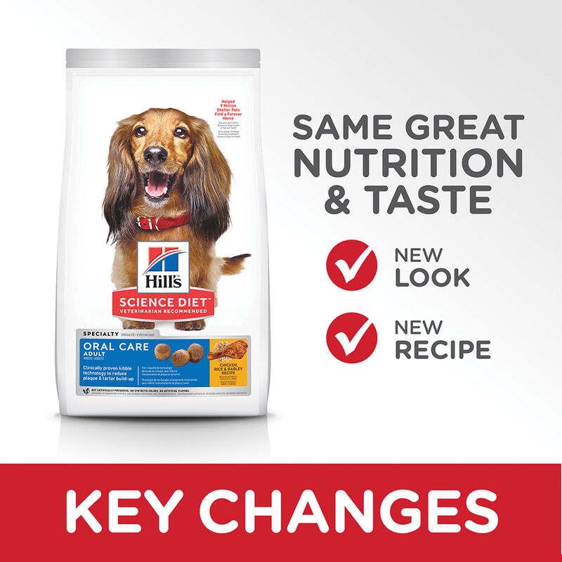 Science Diet, Adult Oral Care Chicken, Rice & Barley Recipe Dry Dog Food for dental health - Dry Dog image number null