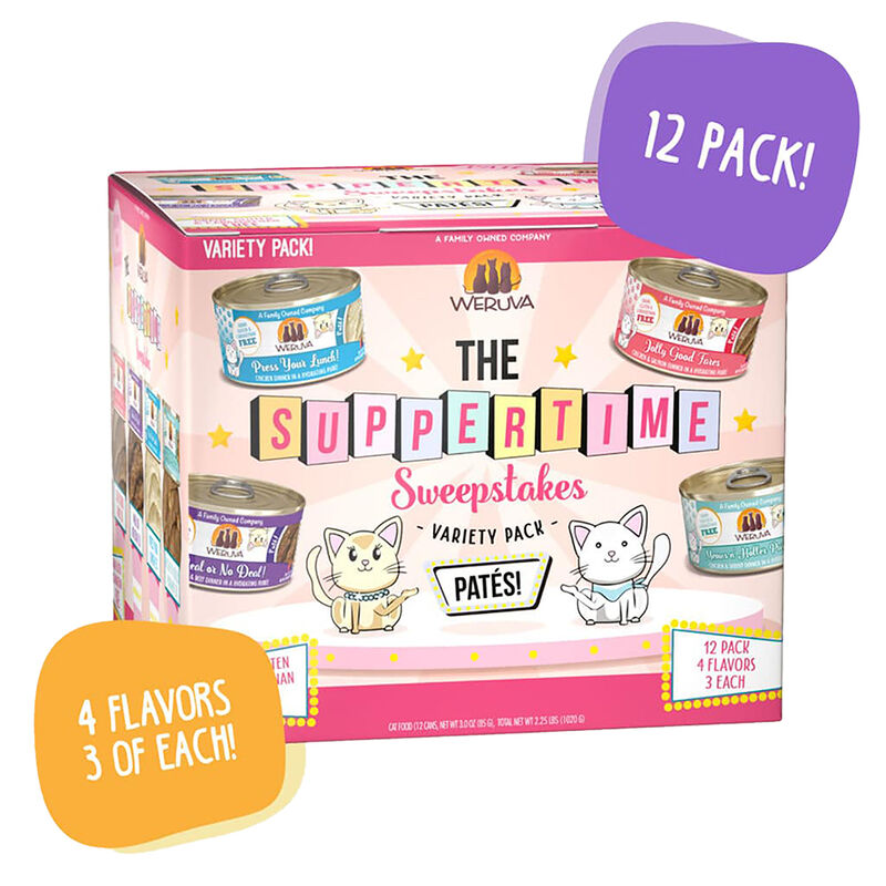 Weruva, Can Feline - Suppertime Sweepstakes VP12pk - 85 g - Pate - Wet Cat Food image number null
