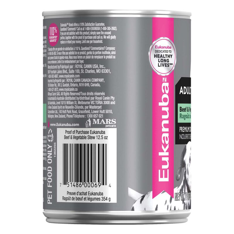 Eukanuba, Can Adult - Beef & Vegetable Stew - 354 g - Wet Dog Food image number null