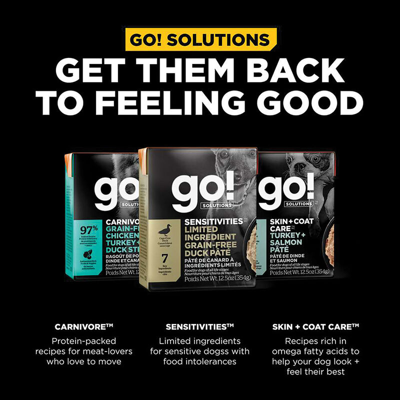 GO! SOLUTIONS, SENSITIVITIES Limited Ingredient Grain Free Duck PÃ¢tÃ© for dogs - Wet Dog Food image number null