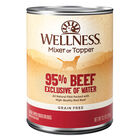 Wellness, Canned Dog Food, Mixers & Toppers, 95% Beef - 13 oz - Wet Dog Food image number null