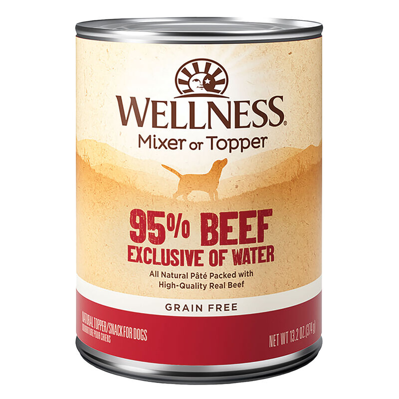 Wellness, Canned Dog Food, Mixers & Toppers, 95% Beef - 13 oz - Wet Dog Food image number null