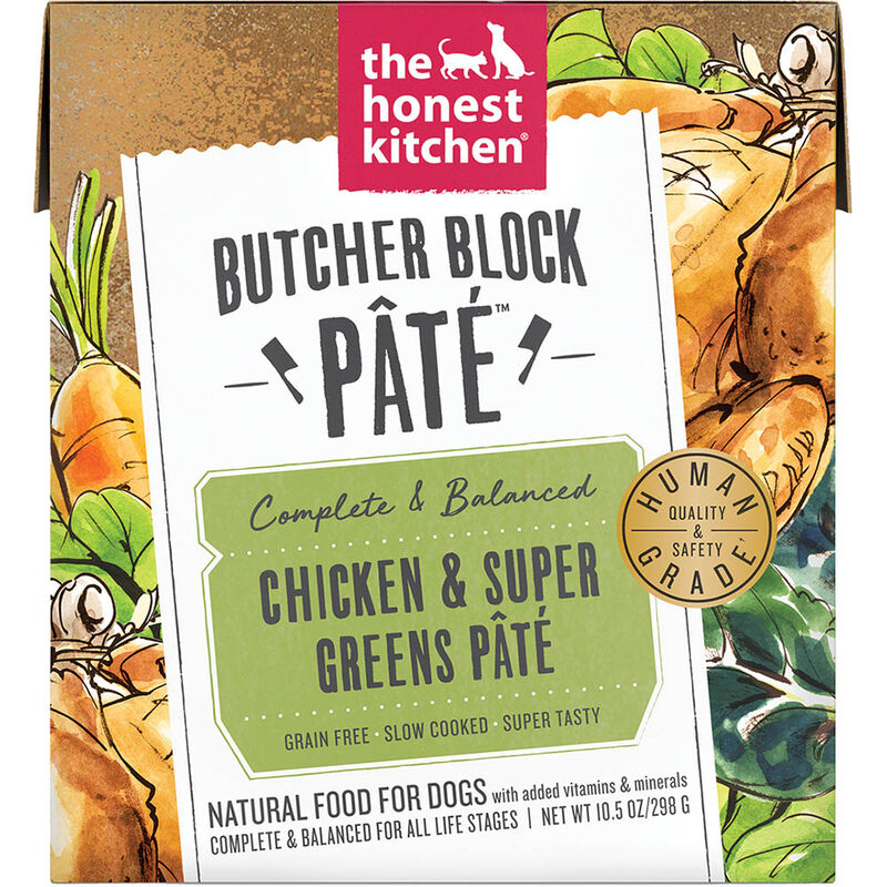 The Honest Kitchen, Butcher Block Pate, Chicken & Greens - Wet Dog Food image number null