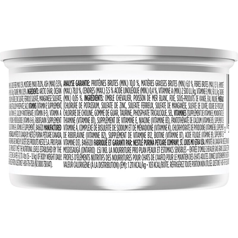 Pro Plan, Grain Free - Sensitive Skin & Stomach Artic Charr 85g - Wet Cat Food image number null