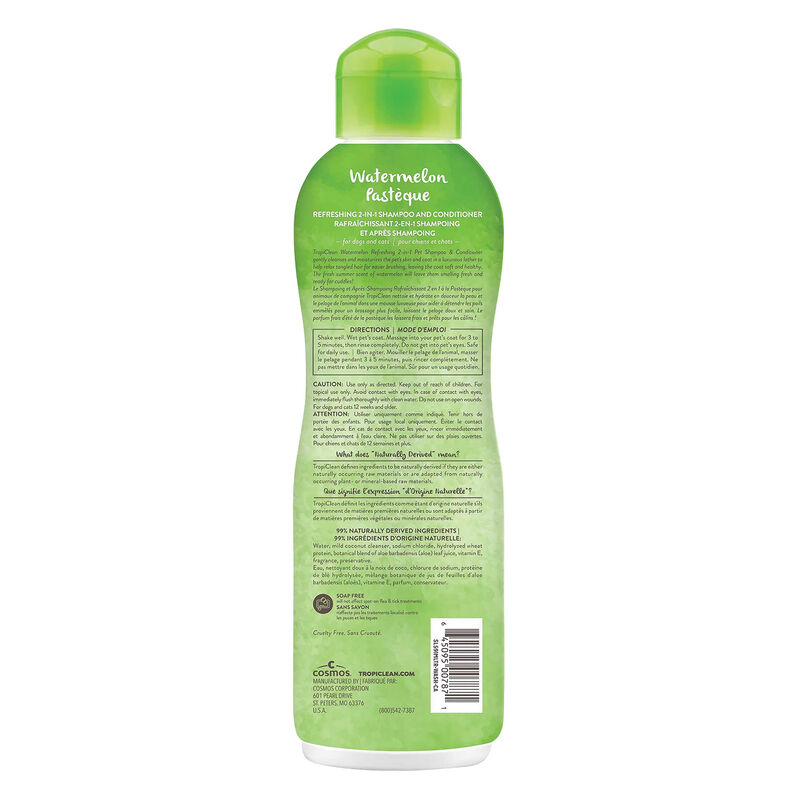Tropiclean, Watermelon Refreshing 2-in-1 Shampoo and Conditioner - 20 oz image number null