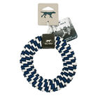 Tall Tails, Braided Ring - Navy - 6" - Tug Dog Toy image number null