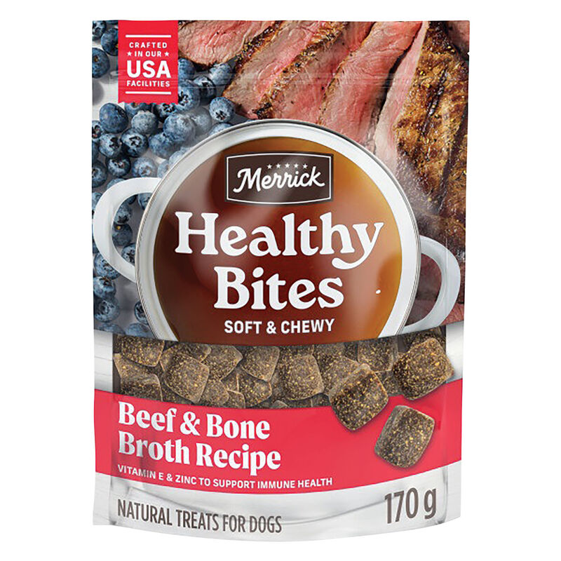 Merrick, Healthy Bites Beef & Bone Broth - Dog Treats image number null