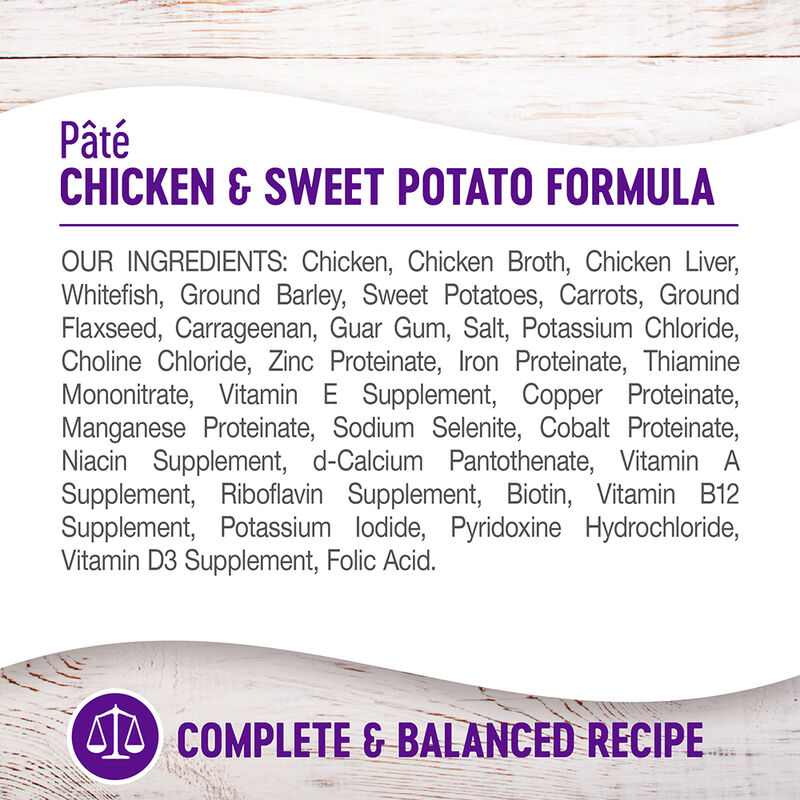 Wellness, Canned Dog Food, Chicken & Sweet Potato - Wet Dog Food image number null