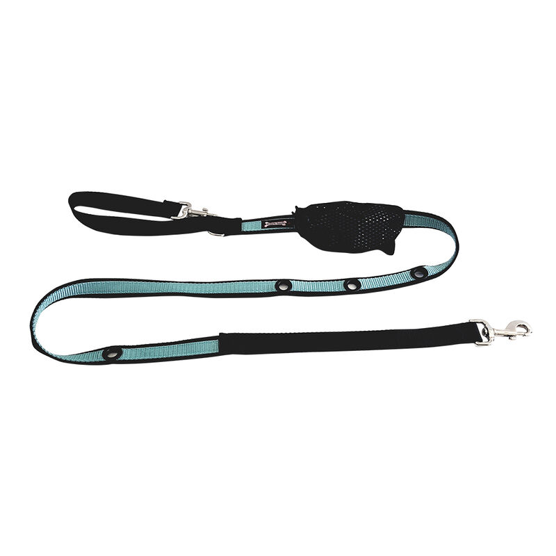 2-Tone Optional Hands Free Lead - 1"W-Blk/Turq-6' image number null