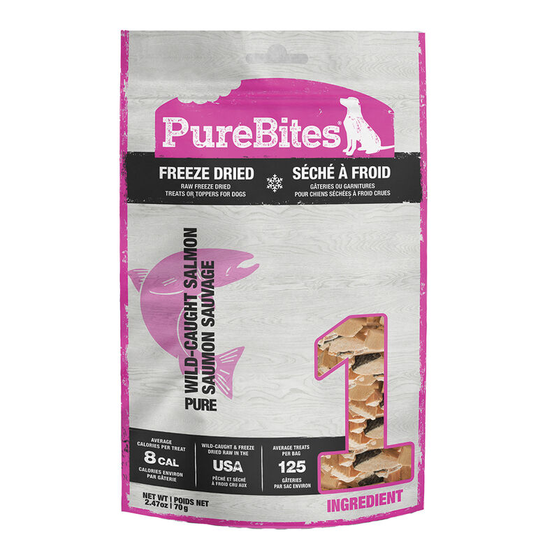 PureBites, Mid Size - Salmon - 70g - Freeze Dried Dog Treat image number null