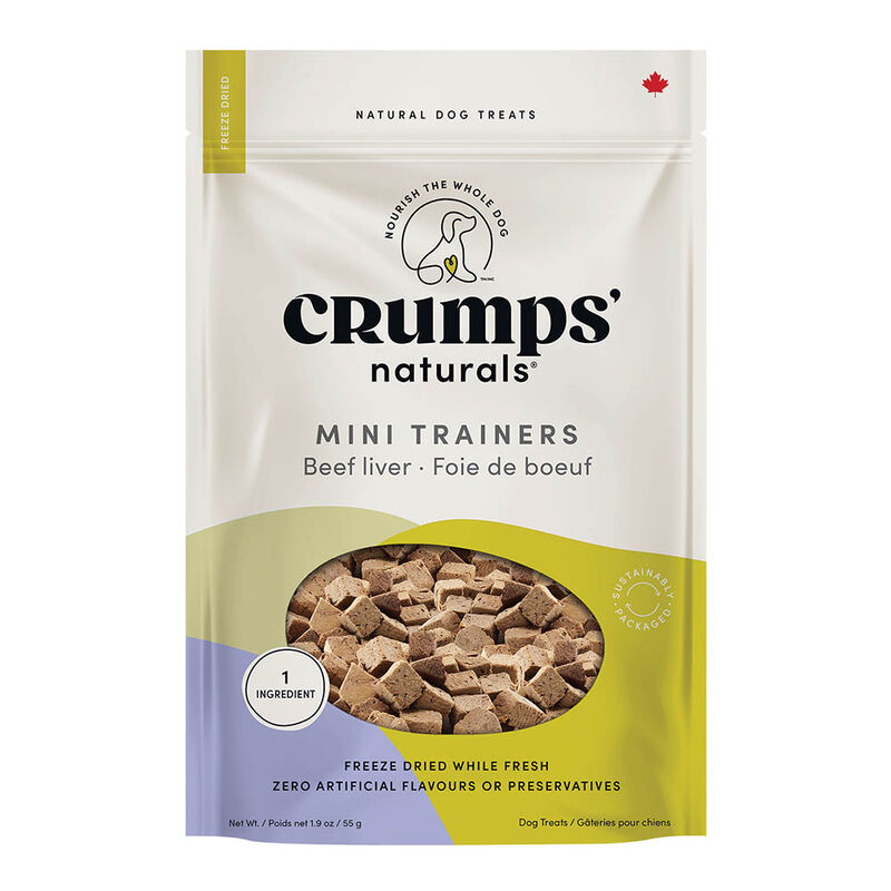 Crumps' Naturals, Mini Trainers Freeze Dried Beef Liver - Freeze Dried Dog Treat image number null