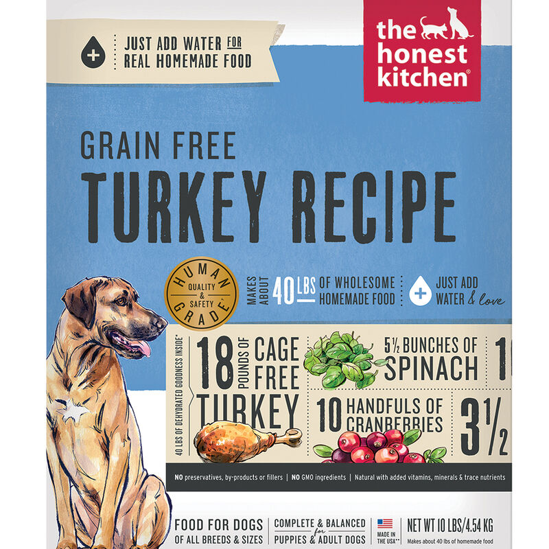 The Honest Kitchen, Grain Free Turkey Recipe - Freeze Dried Dog Food image number null