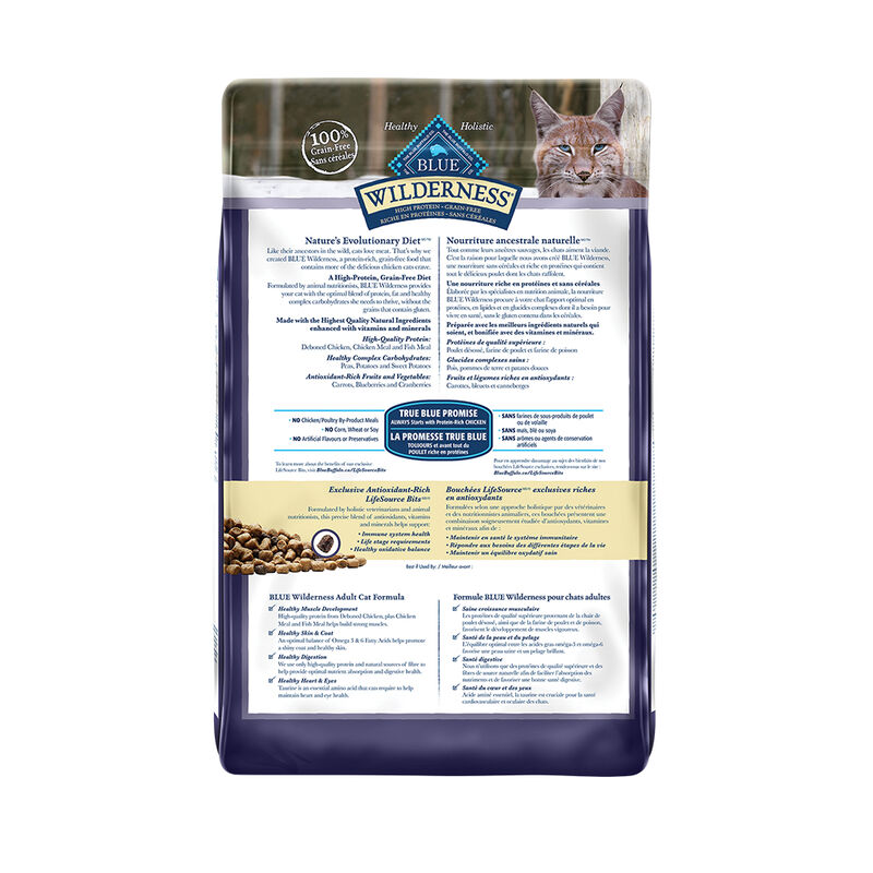 Blue Buffalo, Feline Adult - Wilderness - Chicken - 1.13 kg - Dry Cat Food image number null