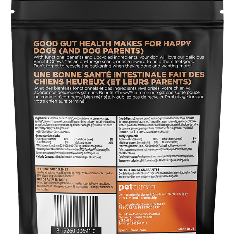 Go! Solutions,Benefit Chews - Digestion + Gut Health Salmon Dog Treats - 170 g image number null