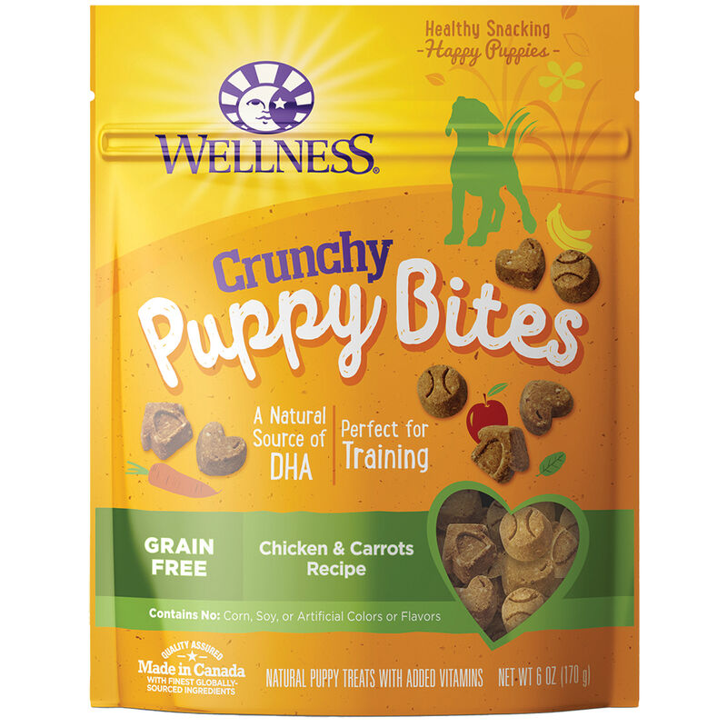 Wellness, Just for Puppy, Chkn&Carrots Crunchy Treats - 6 oz - Dog Treat image number null