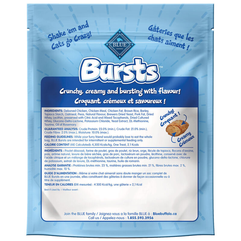 Blue Buffalo, Feline - Bursts - Chicken - Cat Treat image number null