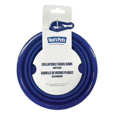 Ren's Collapsible Travel Bowl - Navy Blue