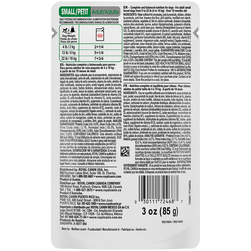 Royal Canin, Size Health Nutrition Adult Small Dog - Wet Dog Food image number null
