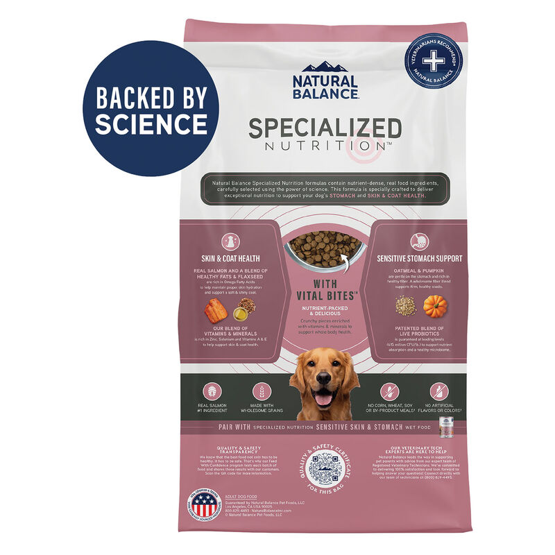 Natural Balance, Specialized Nutrition - Sensitive Skin & Stomach Salmon & Oatmeal Formula - Dry Dog image number null