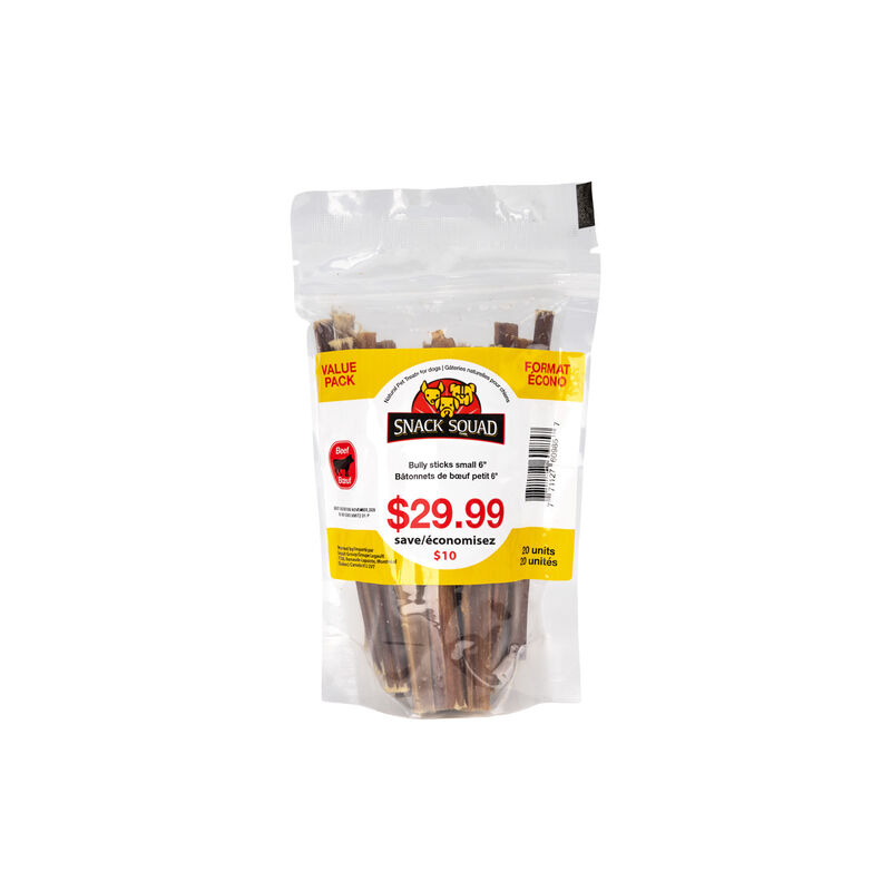 Snack Squad, Bully Sticks - 6" - 20 pk image number null