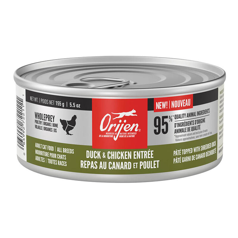 Orijen, Feline Adult - Duck & Chicken EntrÃ©e - 155 g - Wet Cat Food image number null