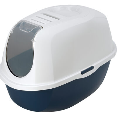 Moderna, Smart Cat Hooded Litter Pan - Blueberry