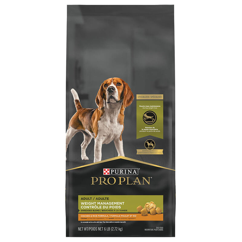 Pro Plan, Specialized Shredded Blend Weigh Management - Chicken & Rice - 2.72 kg - Dry Dog Food image number null