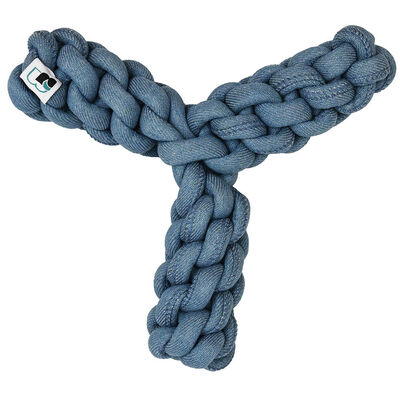 Bozzy, Tripod Rope Dog Toy - Denim Blue