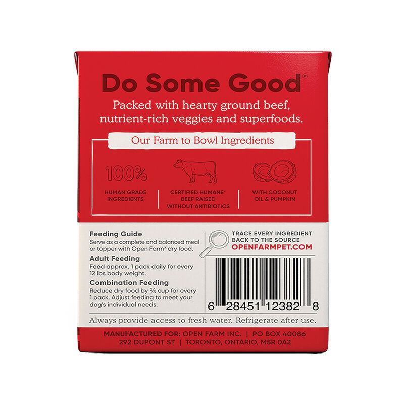 Open Farm, Grass Fed Beef Rustic Stew Dog Wet Food - 354 g - Wet Dog Food image number null