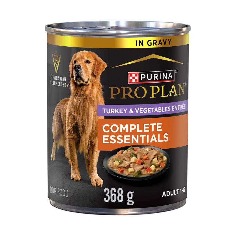 Pro Plan, Adult Complete Essentials - Turkey & Vegetables - 368 g - Wet Dog Food image number null