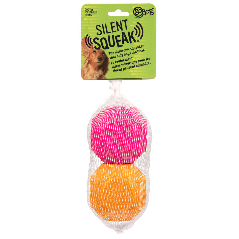 goDog Silent Squeaker Balls - Dog Toy image number null