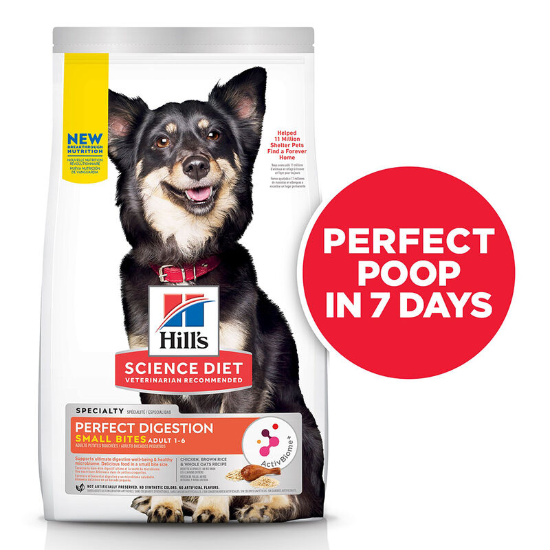 Science Diet, Adult Small Bites - Perfect Digestion - Chicken - 1.58 kg - Dry Dog Food image number null