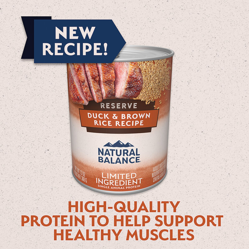 Natural Balance, Can, Adult - LID - Reserve Duck & Brown Rice - 368 g - Wet Dog Food image number null