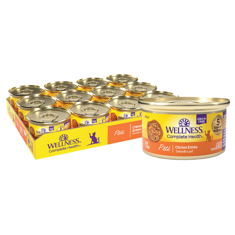 Wellness, Canned Cat Food, Complete Health, Chicken - Wet Cat Food image number null